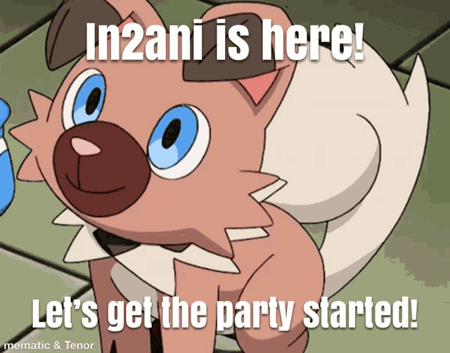 in2ani is here let 's get the party started meme