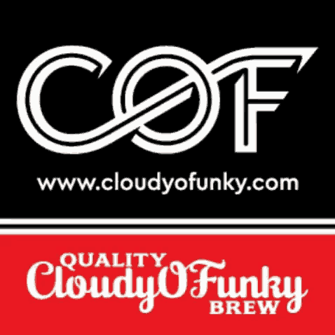a logo for a company called cloudy funky