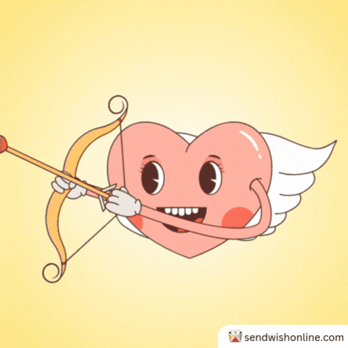 a red heart with an arrow through it and the website sendwishonline.com at the bottom