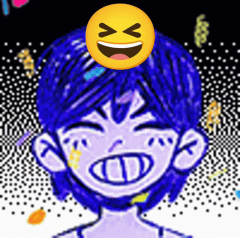 a drawing of a person with a yellow smiley face on top of their head