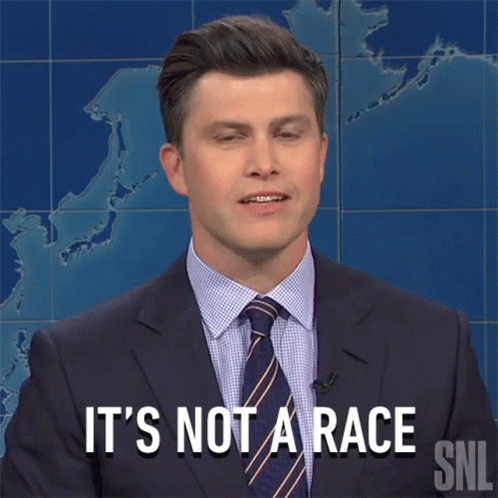 Its Not A Race Saturday Night Live GIF - Its Not A Race Saturday Night Live Weekend Update GIFs
