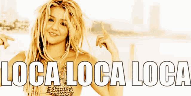 a picture of a woman with the word loca on it