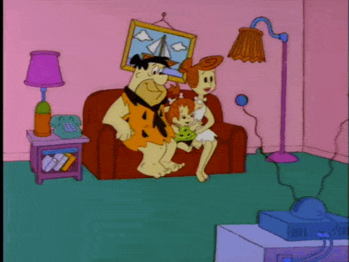 The Simpsons Flintstones GIF - The Simpsons Flintstones Fred Flintstone GIFs