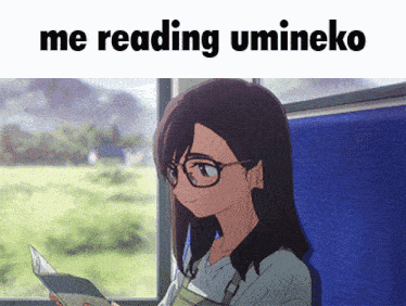 Reading Umineko GIF - Reading Umineko Akebi GIFs