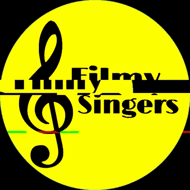 a logo for filmy singers shows a treble clef