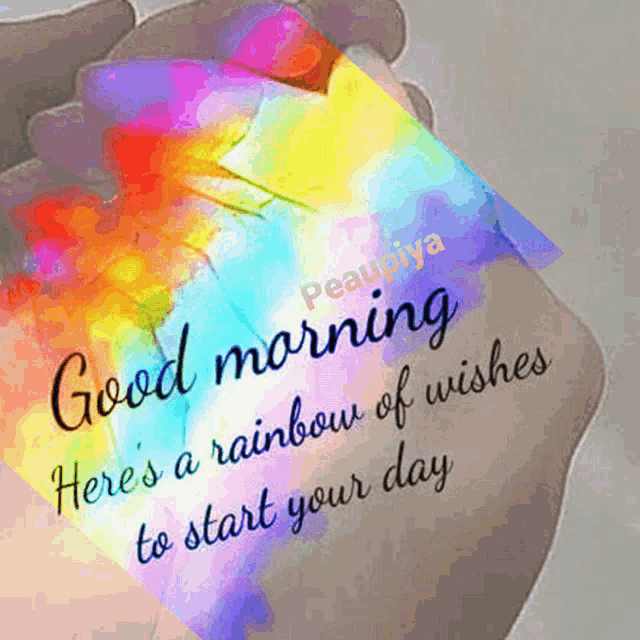 Goodmorning Wishes Rainbow Wish GIF - Goodmorning Wishes Rainbow Wish Morning Quotes GIFs