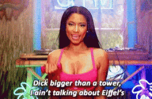a pixelated image of a woman talking about eiffel tower
