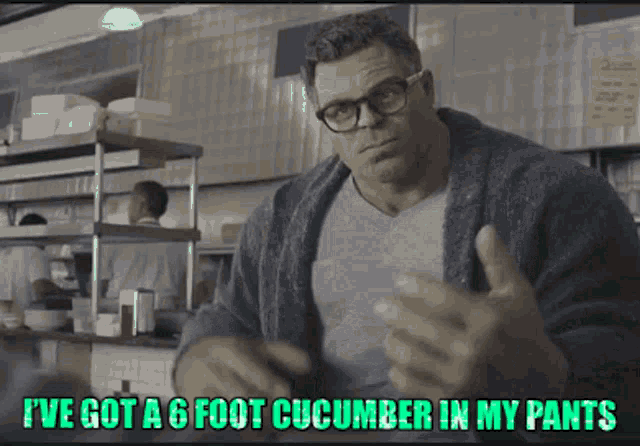Hulk Cucumber GIF - Hulk Cucumber Boner GIFs