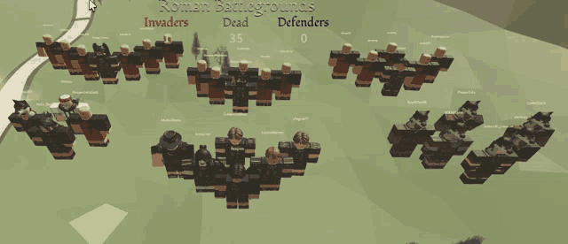 a screenshot of a game that says roman battlegrounds on the bottom