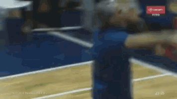 a basketball game is being played on a television screen