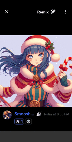 a picture of a girl wearing a santa hat and coat