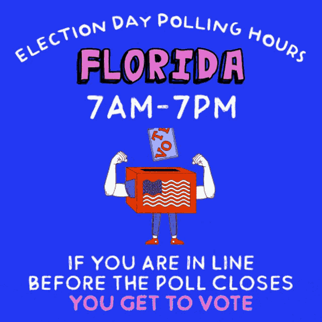Florida Fl GIF - Florida Fl Election Day Polling Hours GIFs