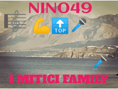 a poster for nino49 i mitici family