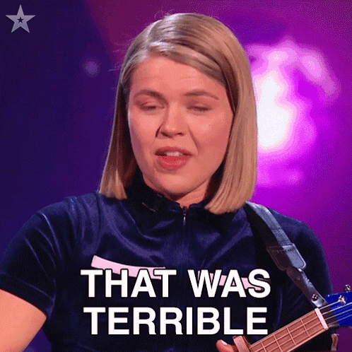 That Was Terrible Abigail Carter Simpson GIF - That Was Terrible Abigail Carter Simpson Britains Got Talent GIFs