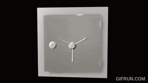 a gif from gifrun.com shows a safe with grass and a syringe in it