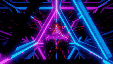 a computer generated image of a triangle shaped tunnel