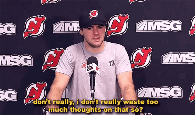 Nico Hischier Dont Really GIF - Nico Hischier Dont Really I Dont Really Waste Too Much Thoughts On That So GIFs