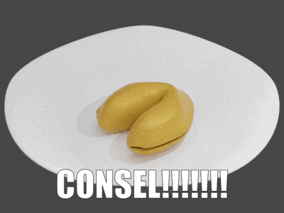 a piece of paper with a picture of a girl and the words " consell !!! " on it