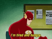 Tired Hungry GIF - Tired Hungry The Flash GIFs