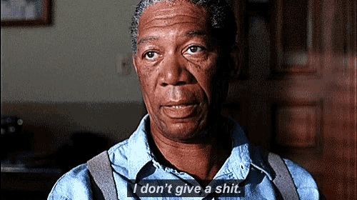 a man says i don 't give a shit in a video