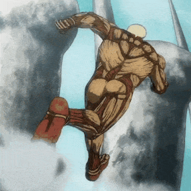 a cartoon character is jumping off a cliff with a skateboard
