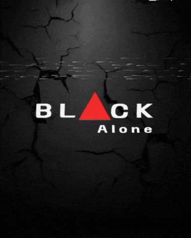 a black background with the words black alone in white letters