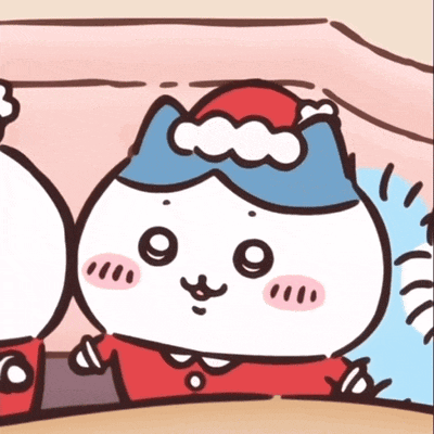 a cartoon cat wearing a santa hat and a red sweater
