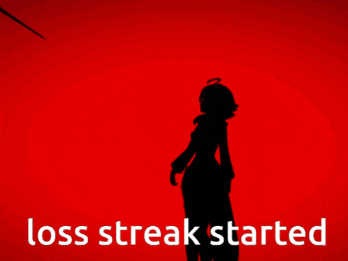 a silhouette of a person holding a bow and arrow with the words loss streak started below