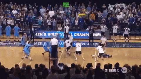 Sports Volleyball GIF - Sports Volleyball Blocked GIFs