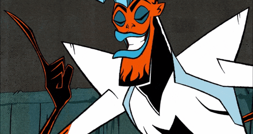 a cartoon drawing of a man with a beard and a hat