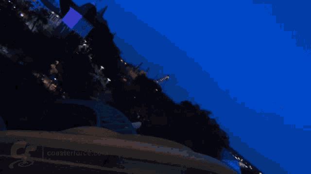 Roller Coaster Ride At Dusk Afternoon Ride GIF - Roller Coaster Ride At Dusk Afternoon Ride Glide GIFs