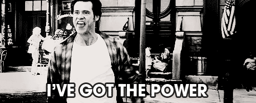 Boom! GIF - Ive Got The Power Jim Carrey Bruce All Might GIFs