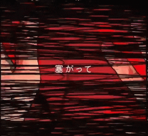 a drawing of a person in a red shirt with japanese writing on it