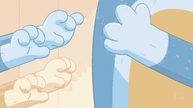 a cartoon drawing of a cat 's paws with the number 030 on the bottom right