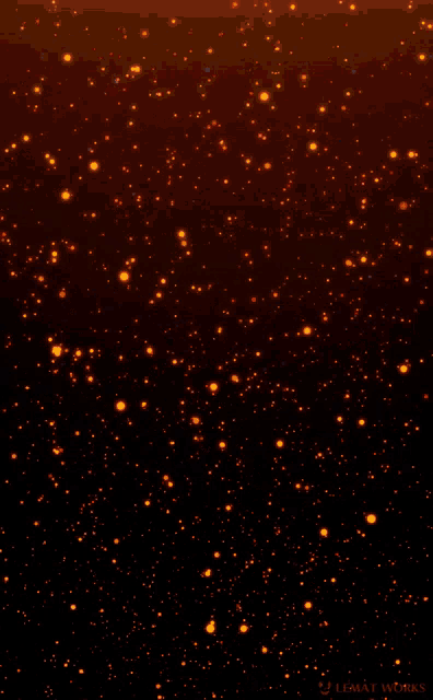 a black background with a lot of orange dots