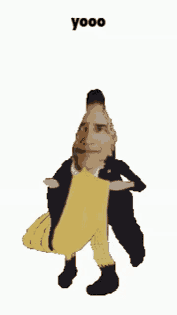 a cartoon drawing of a person with the word yooo on the bottom right corner .