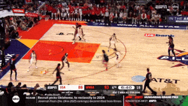 a basketball game is being played on espn