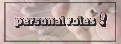 a teddy bear with the words personal roles written on it