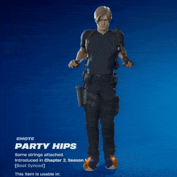 a video game character with the name party hips