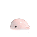 a group of pink and white hamsters are stacked on top of each other .