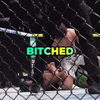 a man is laying on the ground in a boxing ring with the word bitches above him