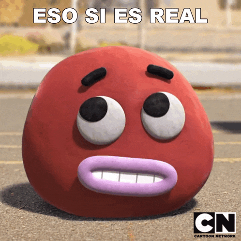 a red cartoon character with a cartoon network logo on the bottom