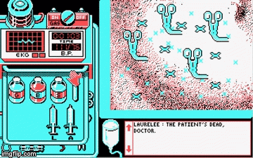 a screenshot of a video game that says " laurelee the patient 's dead "