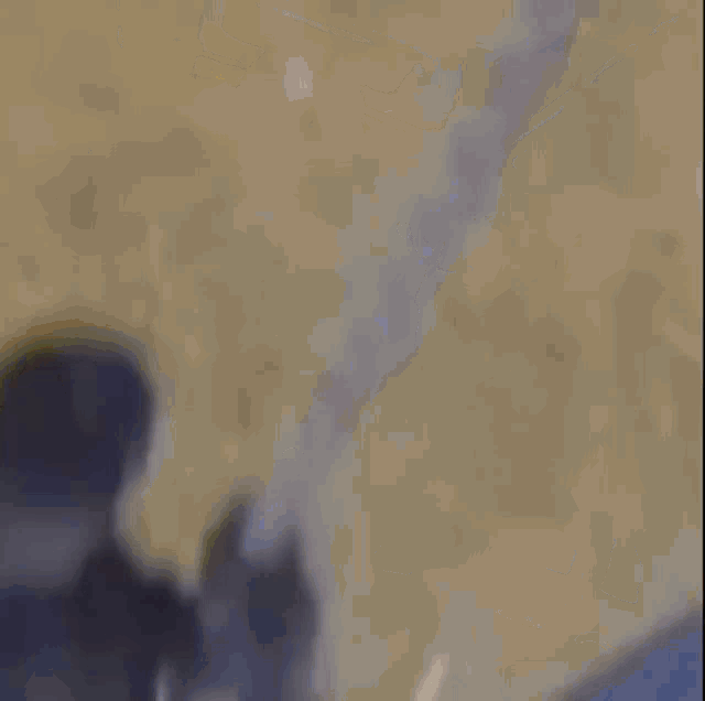 a blurred image of a person 's face is shown