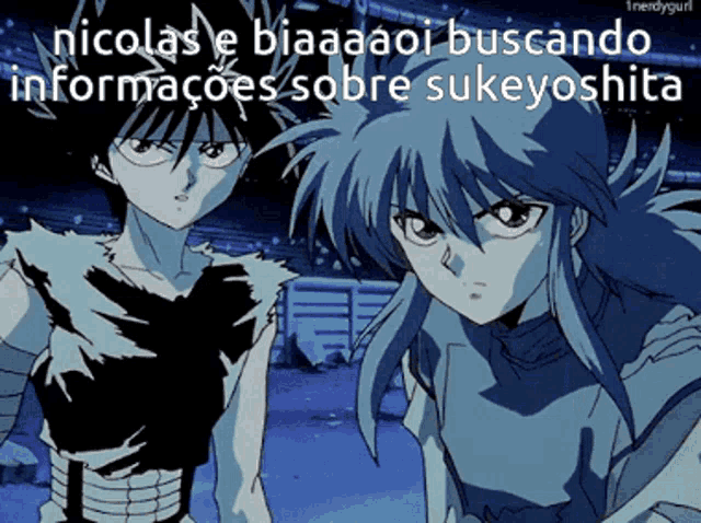 nicolas e biaaaoi buscando informacoes sobre sukeyoshita