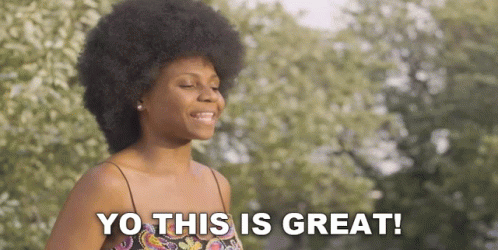 Yo This Is Great Makeba Ross GIF - Yo This Is Great Makeba Ross Bustle GIFs