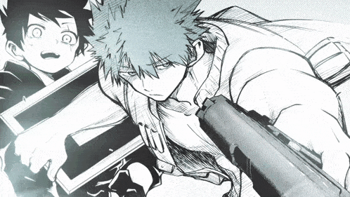 a black and white drawing of a man holding a gun with the number 00 on his chest
