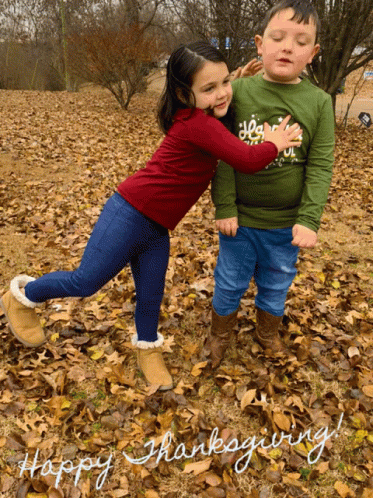 Happy Thankgiving Kids GIF - Happy Thankgiving Kids Falling Leaves GIFs