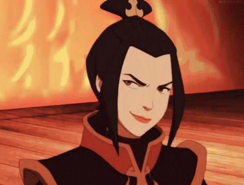 a close up of a cartoon character 's face with a fire background