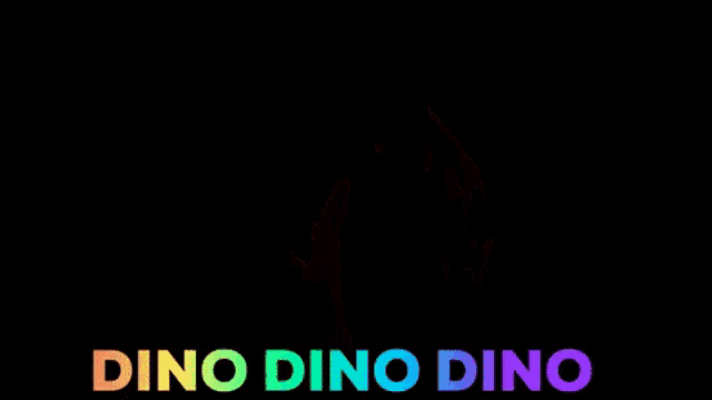 a man wearing headphones with the words " dino dino dino " on the bottom